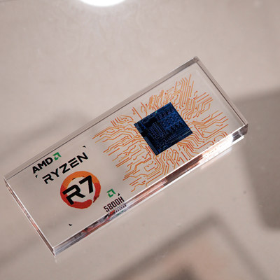 AMD  R7 5800真实芯片拆解 晶圆工艺品纪念礼品