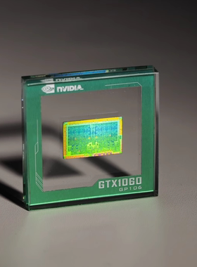 GTX1060 显卡晶圆收藏品 GP106 真实芯片拆解 GPU工艺品礼品