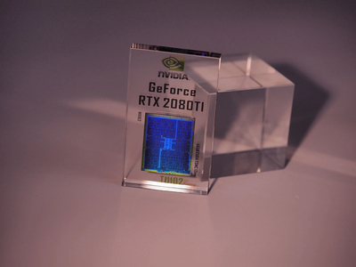 RTX 2080Ti 显卡晶圆收藏品 TU102收藏品 真实芯片拆除工艺品送礼