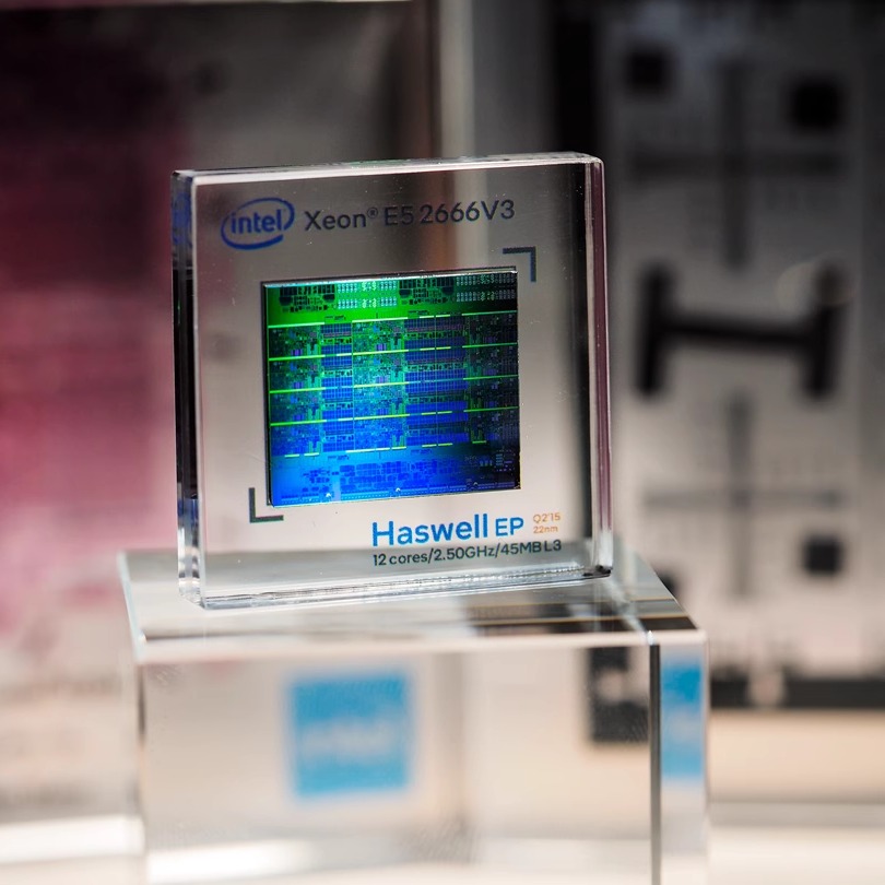 intel xeon E5 2666V3 真实芯片拆解 CPU工艺品纪念礼品