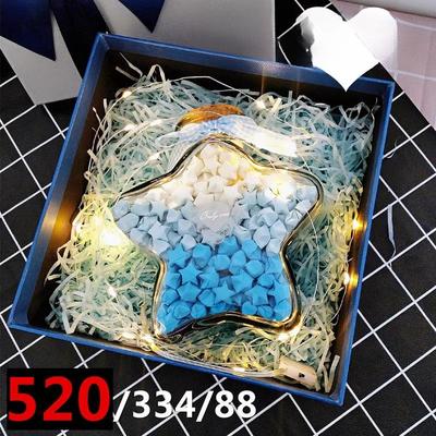 幸运星折纸条玻璃瓶子装夜光星星成品放许愿瓶diy手工生日小礼物