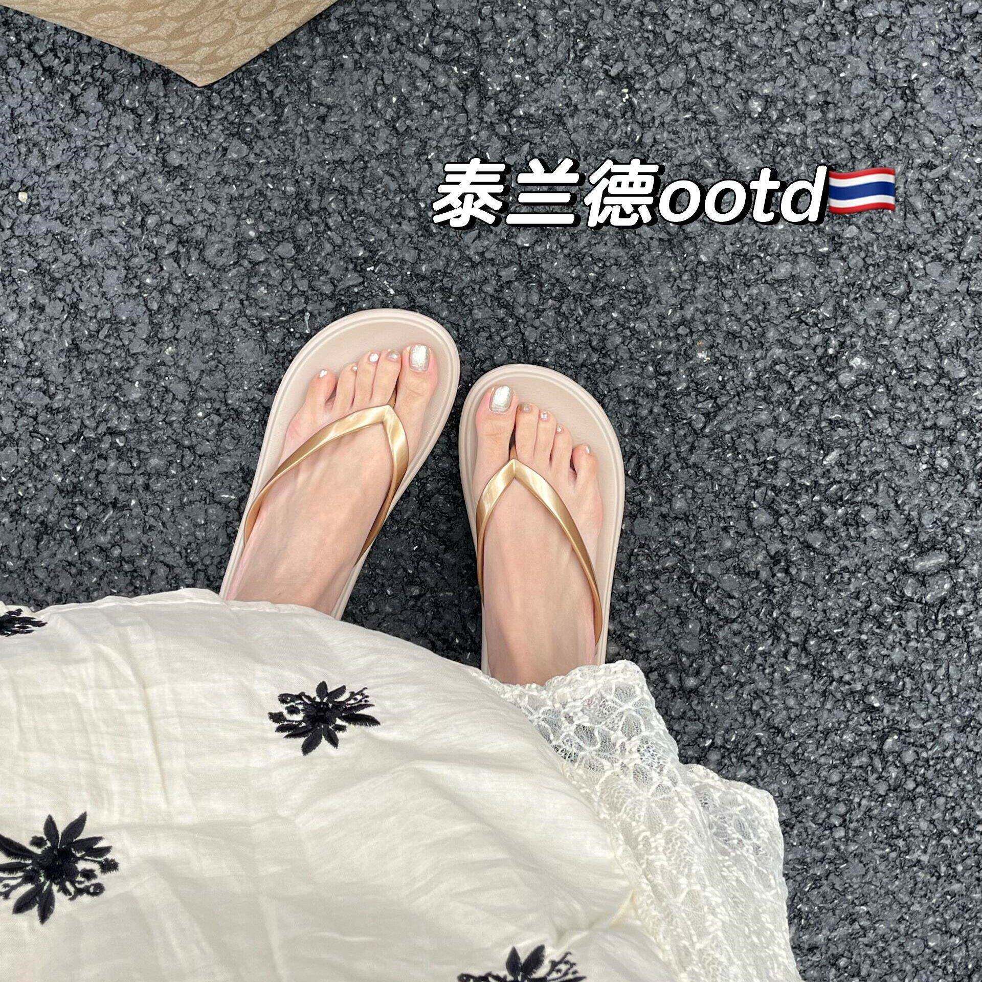 泰国人字拖女海边旅游暴走防滑