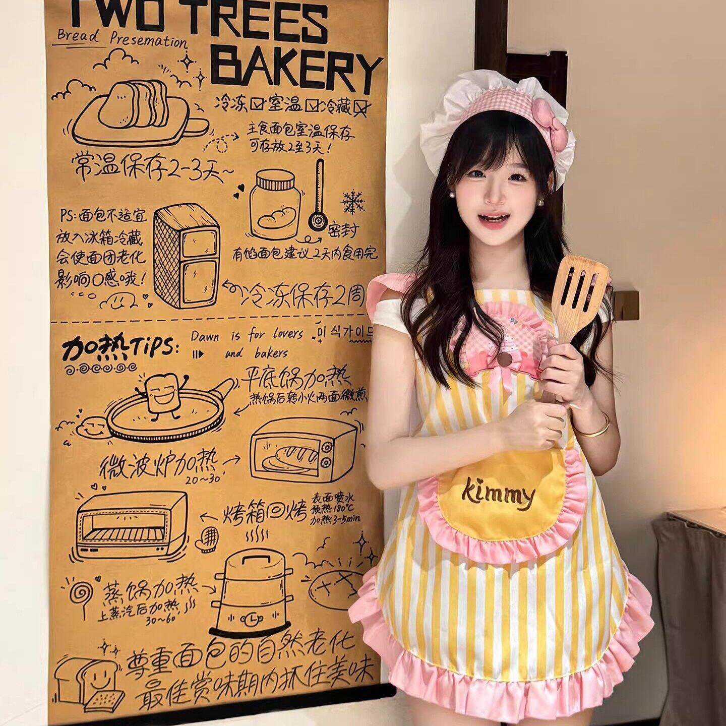 料理鼠王甜美小厨娘围裙2026款