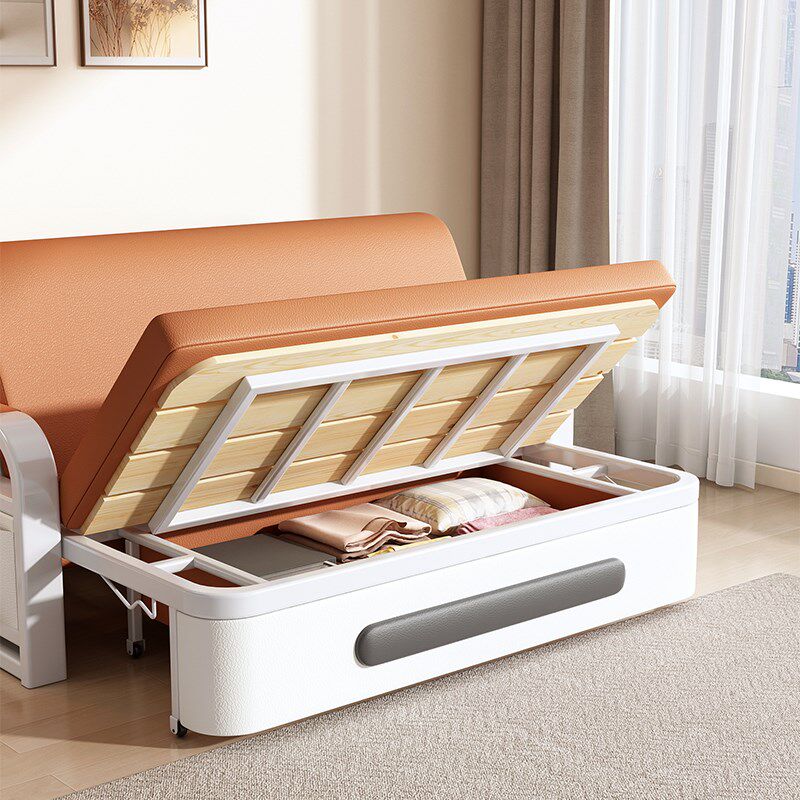 折叠沙发床两用2025新款小户型阳台布艺多功能床纯实木单人伸缩床