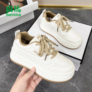 新款 2026春季 休闲运动板鞋 爆款 子女 森马厚底小白鞋 超火增高鞋 女款