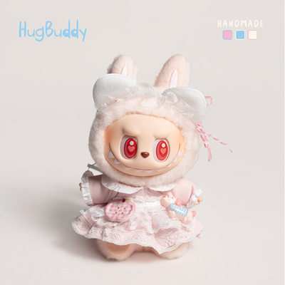 泡泡玛特官方正品labubu娃衣裙子二代三代搪胶盲盒玩偶拉布布衣服