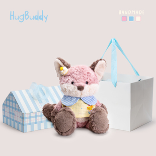 hugbuddy抱抱布迪狐狸玩偶安抚甜品小狗毛绒公仔套装 玩具生日礼物