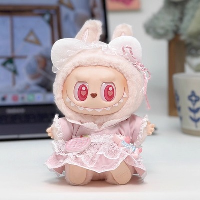 泡泡玛特官方正品labubu娃衣裙子二代三代搪胶盲盒玩偶拉布布衣服