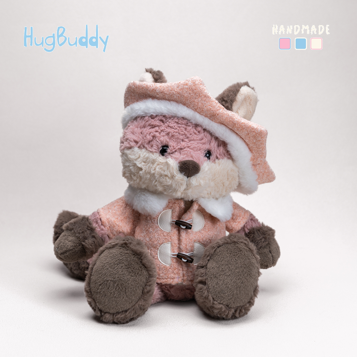 hugbuddy抱抱布迪狐狸安抚陪伴毛绒玩偶公仔娃娃生日礼物玩具礼盒