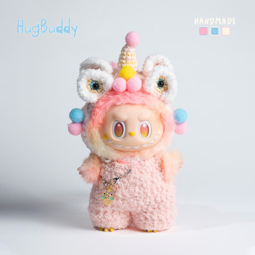 hugbuddy抱抱布迪原创拉布布labubu娃衣搪胶公仔潮玩手工钩针衣服