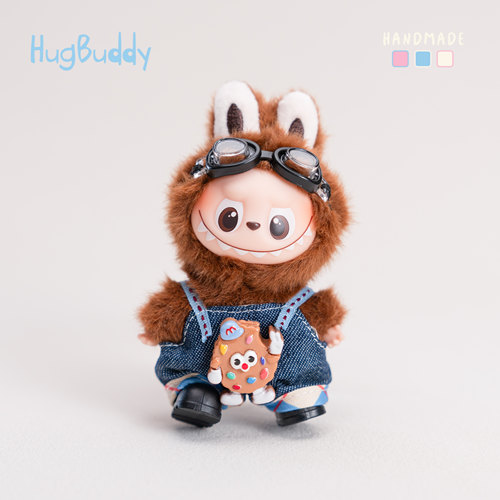 四代拉布布娃衣休闲套装4.0labubu衣服牛仔背带裤替换可爱 仅娃衣