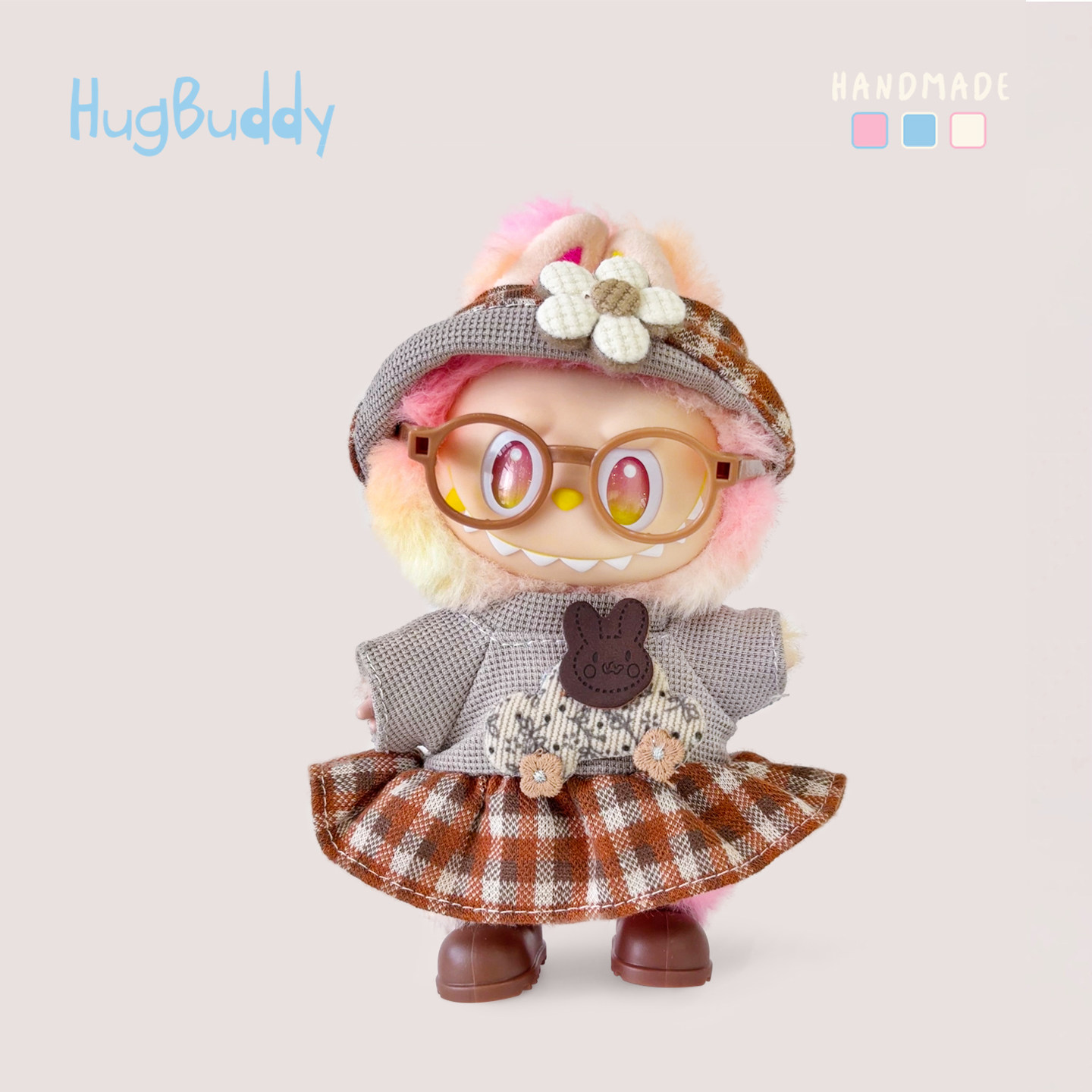 labubu娃衣适配一二三代前方高能17cm搪胶拉布布3.0爱衣服饰套装