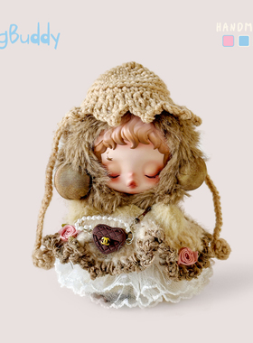 原创SKULLPANDA不眠剧场娃衣搪胶sp沐木二代三代毛绒挂件衣服头饰