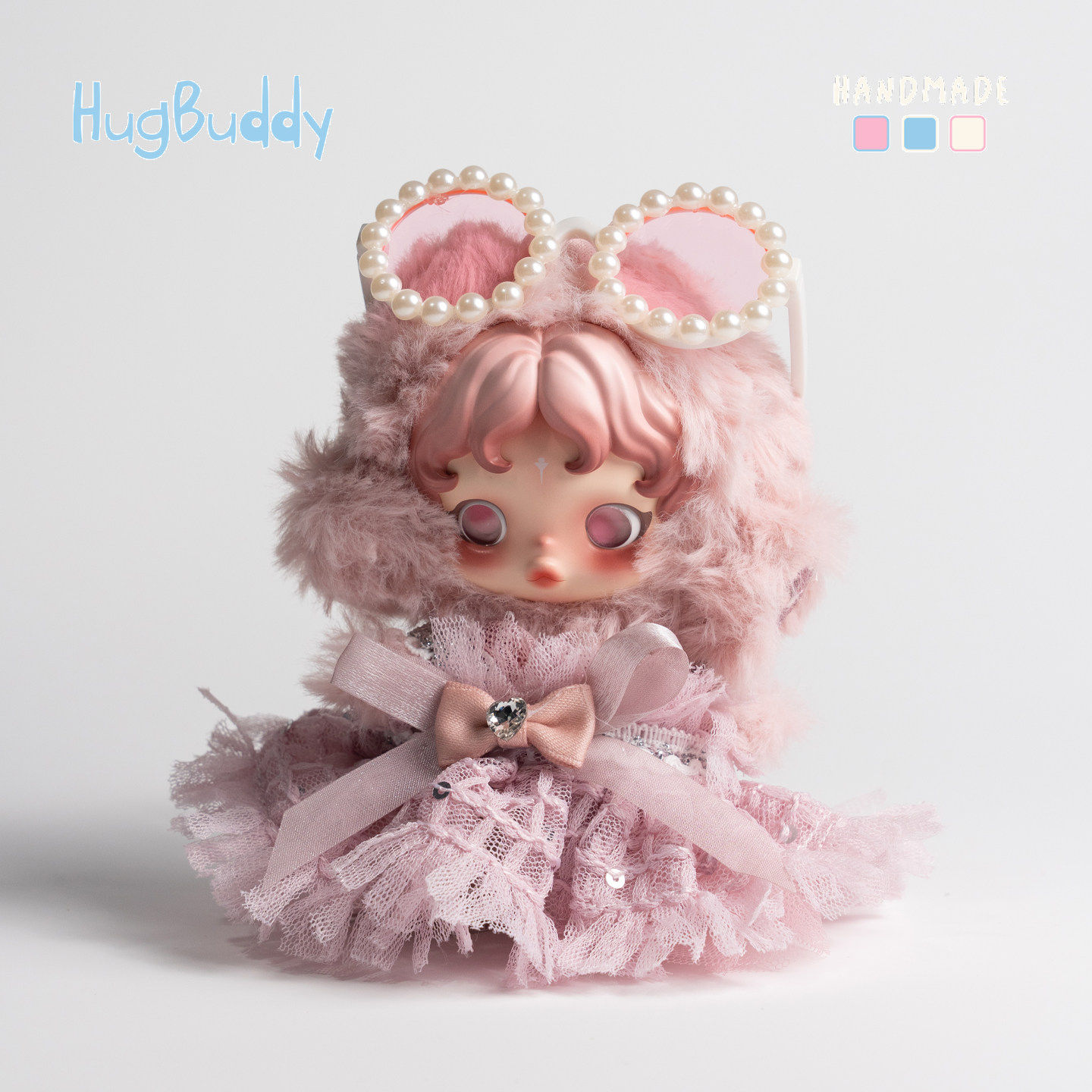 原创针织泡泡玛特SKULLPANDA搪胶毛绒公仔娃衣光织园SP娃衣裙子,模玩/动漫/周边/娃圈三坑/桌游,棉花娃娃/毛绒玩具娃衣,淘宝优惠券,粉丝福利购,淘宝优惠卷