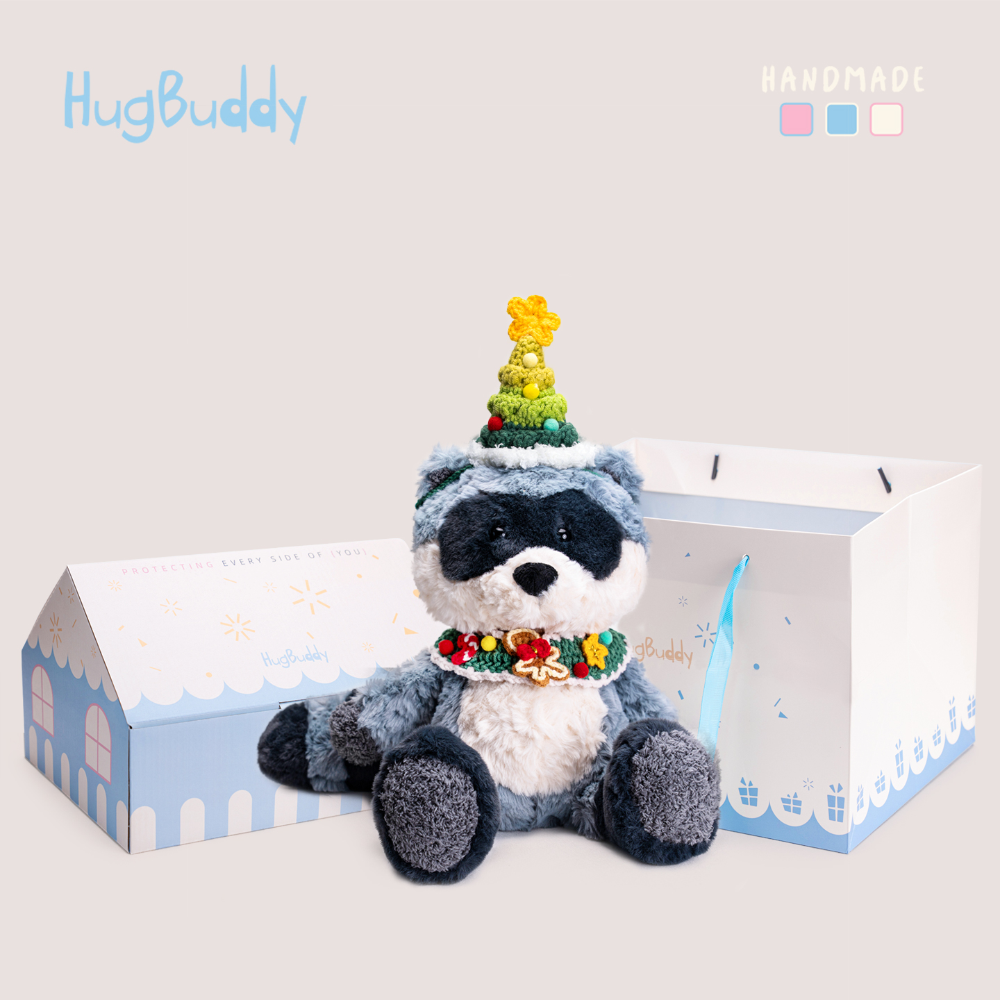 浣熊韦恩玩偶圣诞礼物