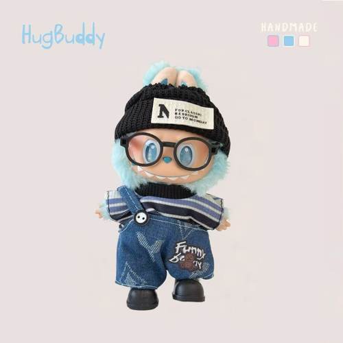 labubu搪胶娃衣套装拉布布衣服一代二代三代前方高能欢乐幸运希望