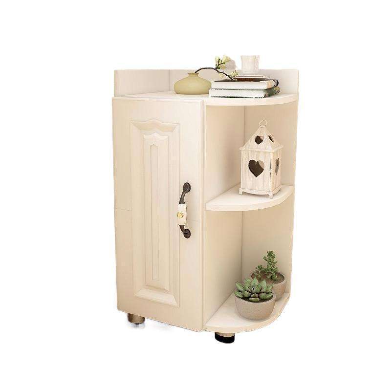 美式转角置物架客厅墙角柜卧室角落沙发实木床小欧式拐角柜家居