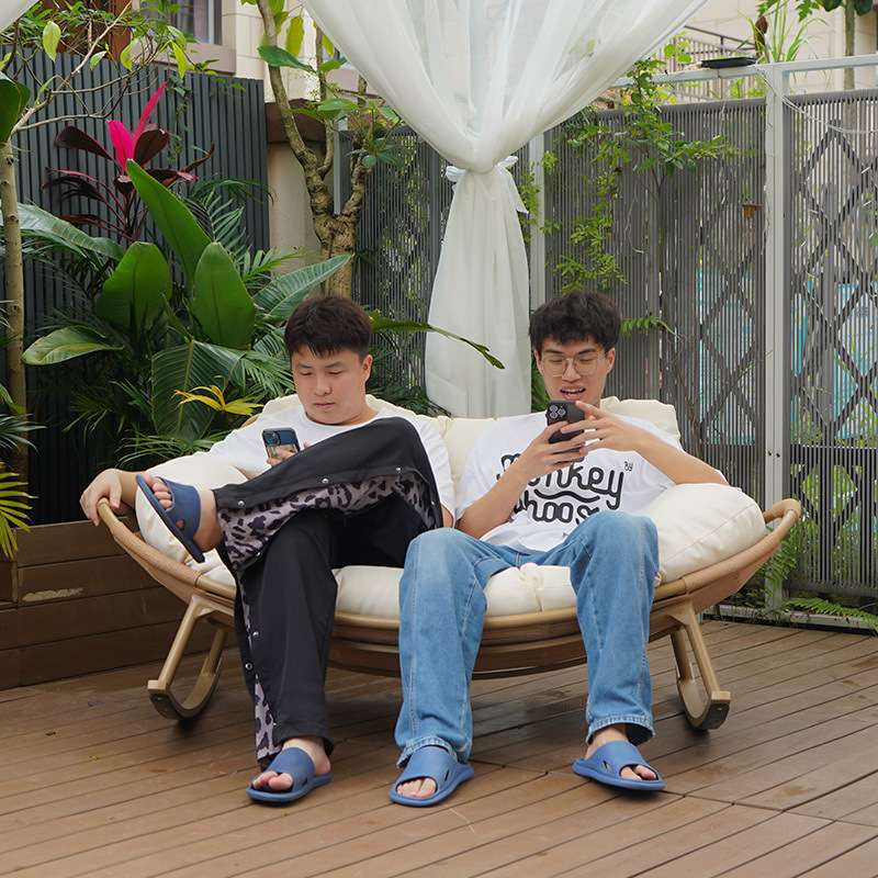 双人摇椅大人躺椅客厅休闲沙发可睡觉懒人阳台户外庭院家用摇摇椅