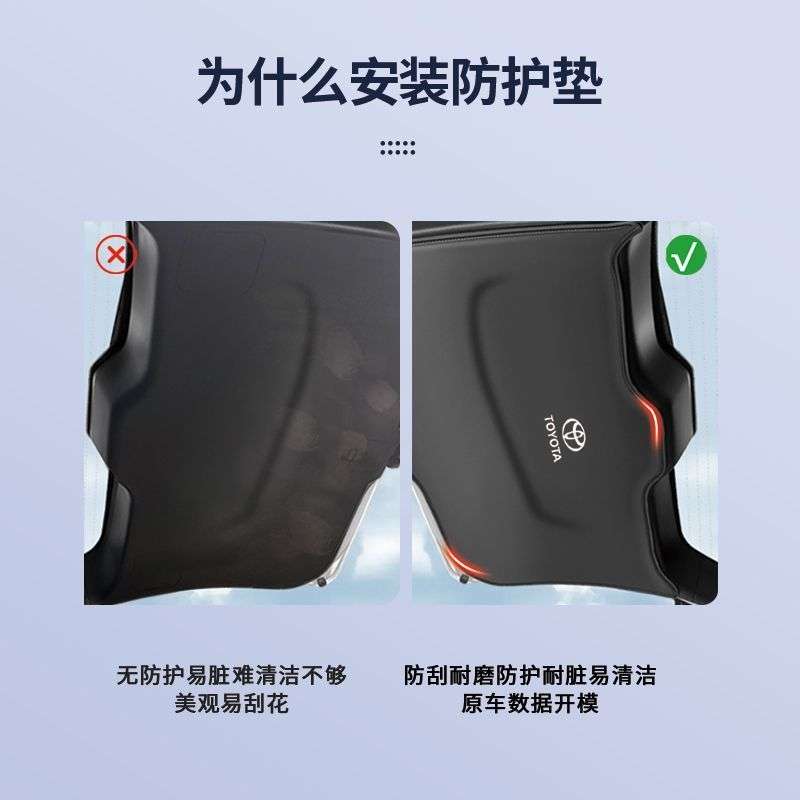 适用丰田霸道普拉多汽车后备箱防踢垫尾门防护垫尾箱贴改装饰用品