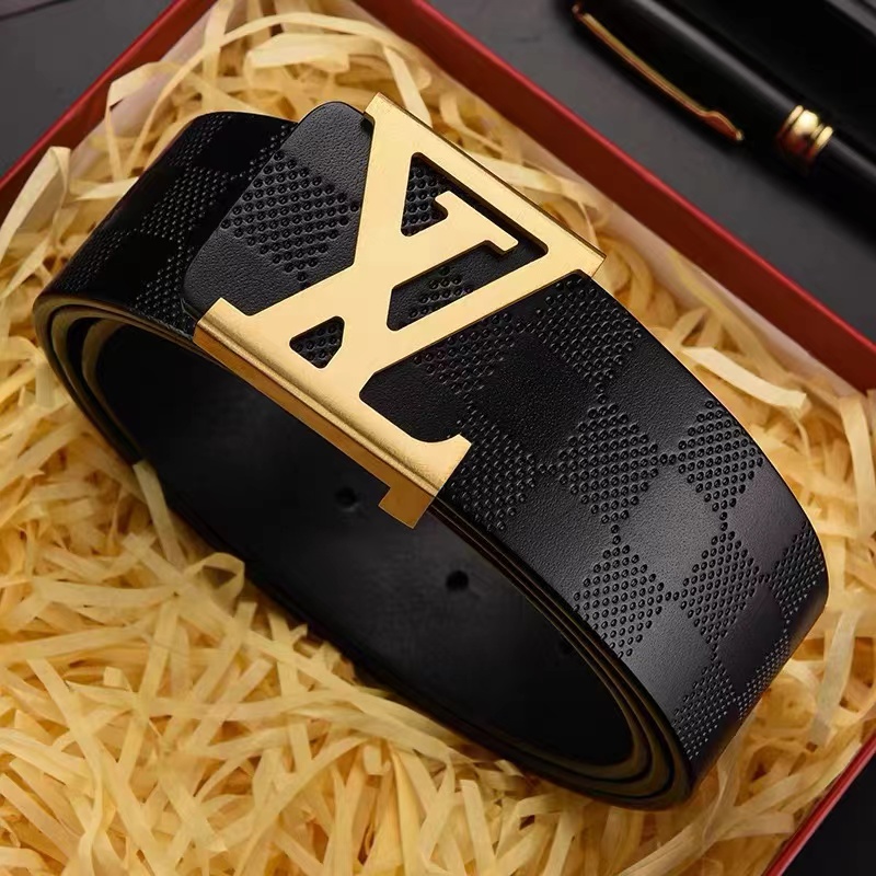 LV&FA皮带男士真皮高档正品奢侈送礼头层牛皮腰带男款2024新款青