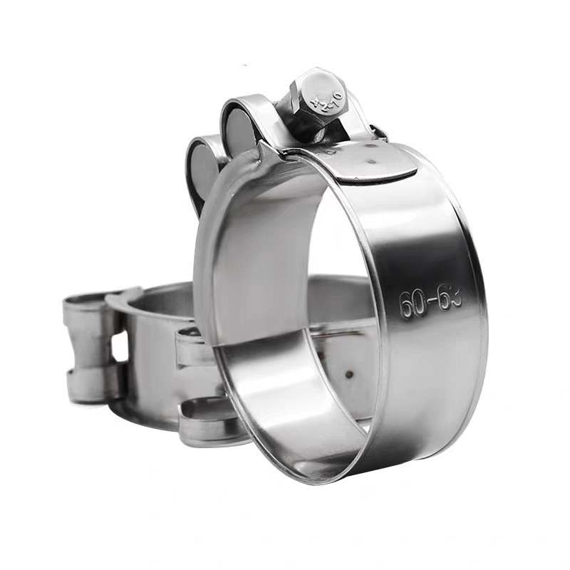 304不锈钢f强力型喉箍加厚管箍欧式单头抱箍加宽管卡强力箍子