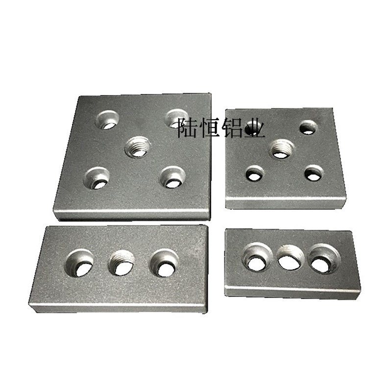 4080铝挤型材料配件 端面连接F板脚轮脚杯支撑底板 3060