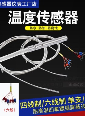 德国双支铂热电阻PT10q0探头PT1000温度传感器四线制六线制温线A