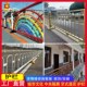 城市文化护栏市政中央隔离道路黄金莲花栅栏街道S旅游景区地标栏