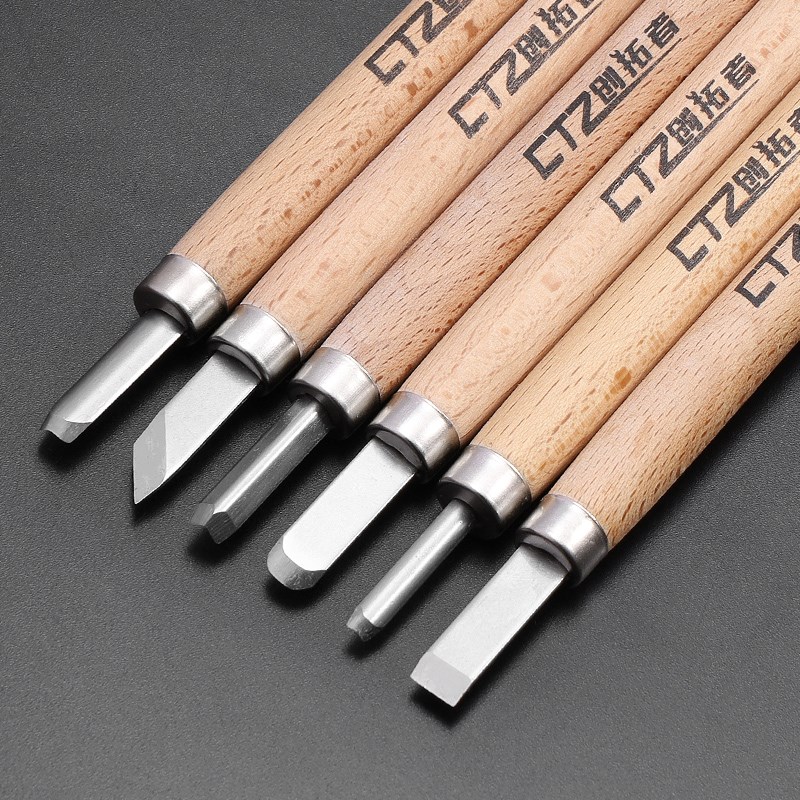 木刻刀手工雕刻刀套装o木匠篆刻木雕工具木工工具大全 橡皮章 石