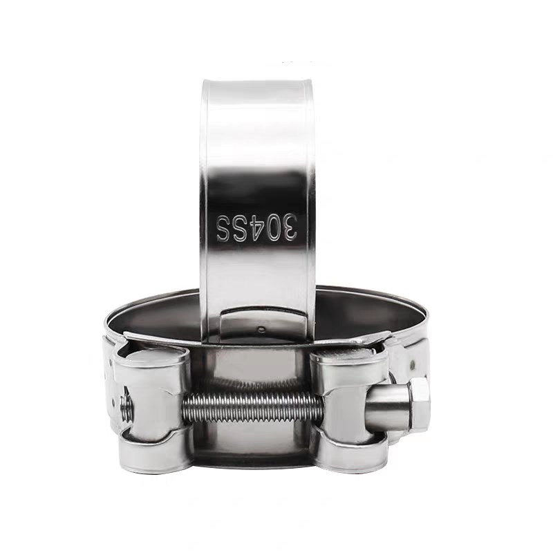 304不锈钢强力型喉箍加厚y管箍欧式单头抱箍加宽管卡强力箍子