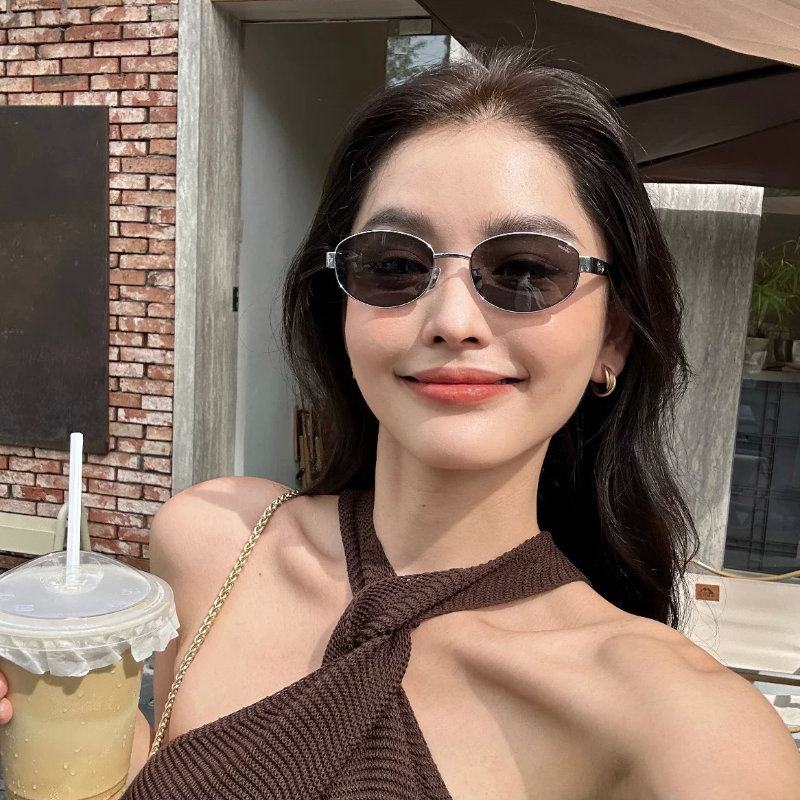 个性复古偏光墨镜女钛架老钱风近视大牌推荐出片时尚有度数