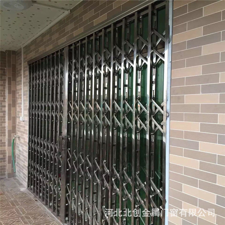 304不锈钢折叠推拉防盗窗门