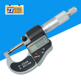 广陆0-25mm数显外径千分尺0.002mm液晶屏显示读数清晰电子千分尺