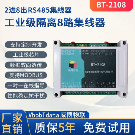 工业级RS485/RS232集线器8口