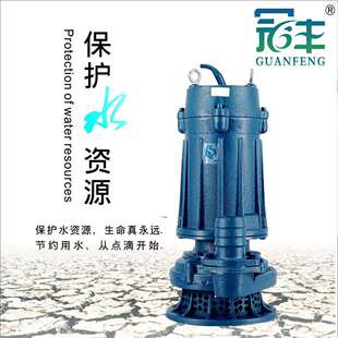 冠丰牌WQX10-44-3潜污泵铸铁三相380V高扬程潜水泵高扬程专用