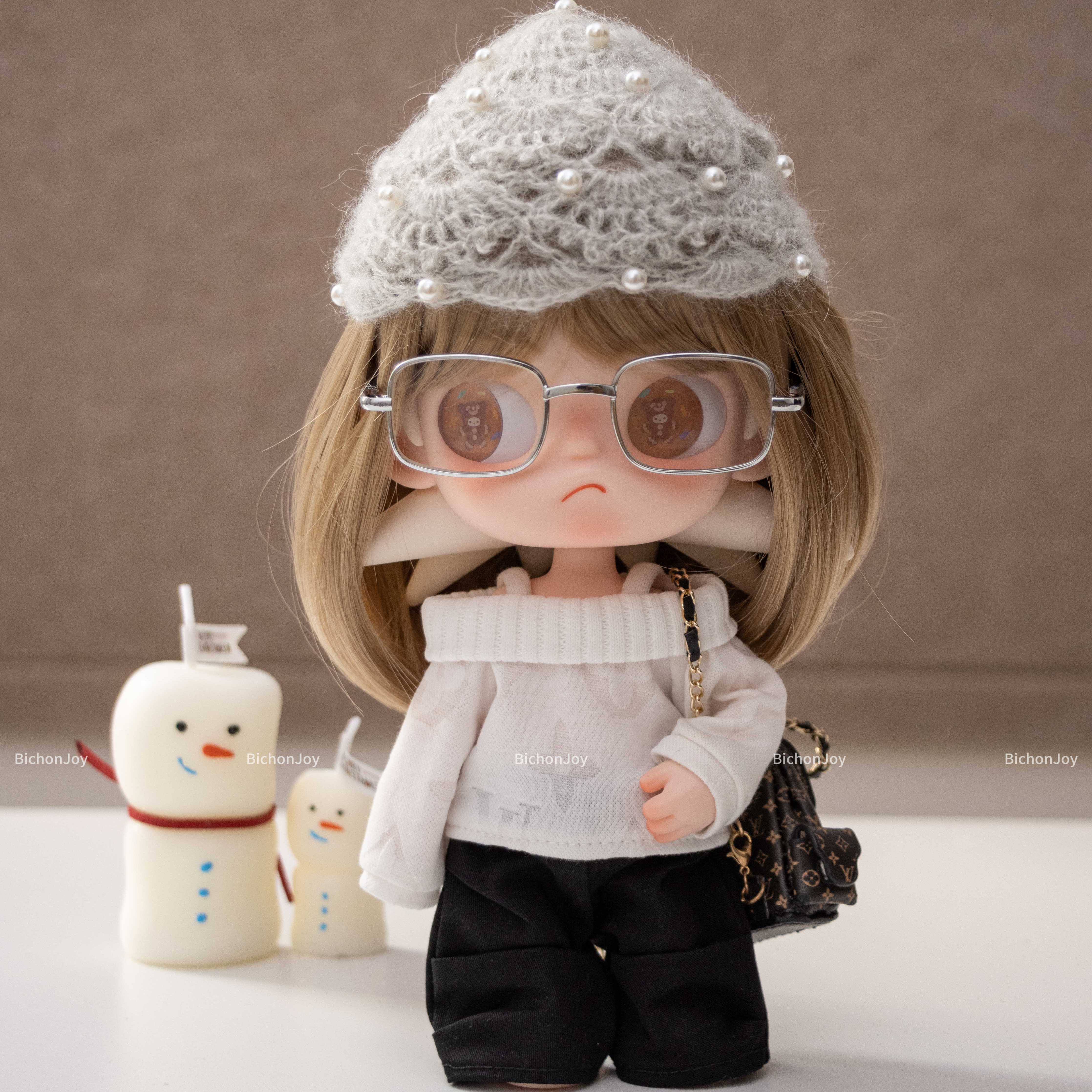 白色印花毛衣·Zsiga姜饼人bjd1/8娃衣小布1/6通穿冬季恋歌套装