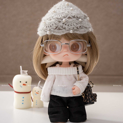 白色印花毛衣·Zsiga姜饼人bjd1/8娃衣小布1/6通穿冬季恋歌套装