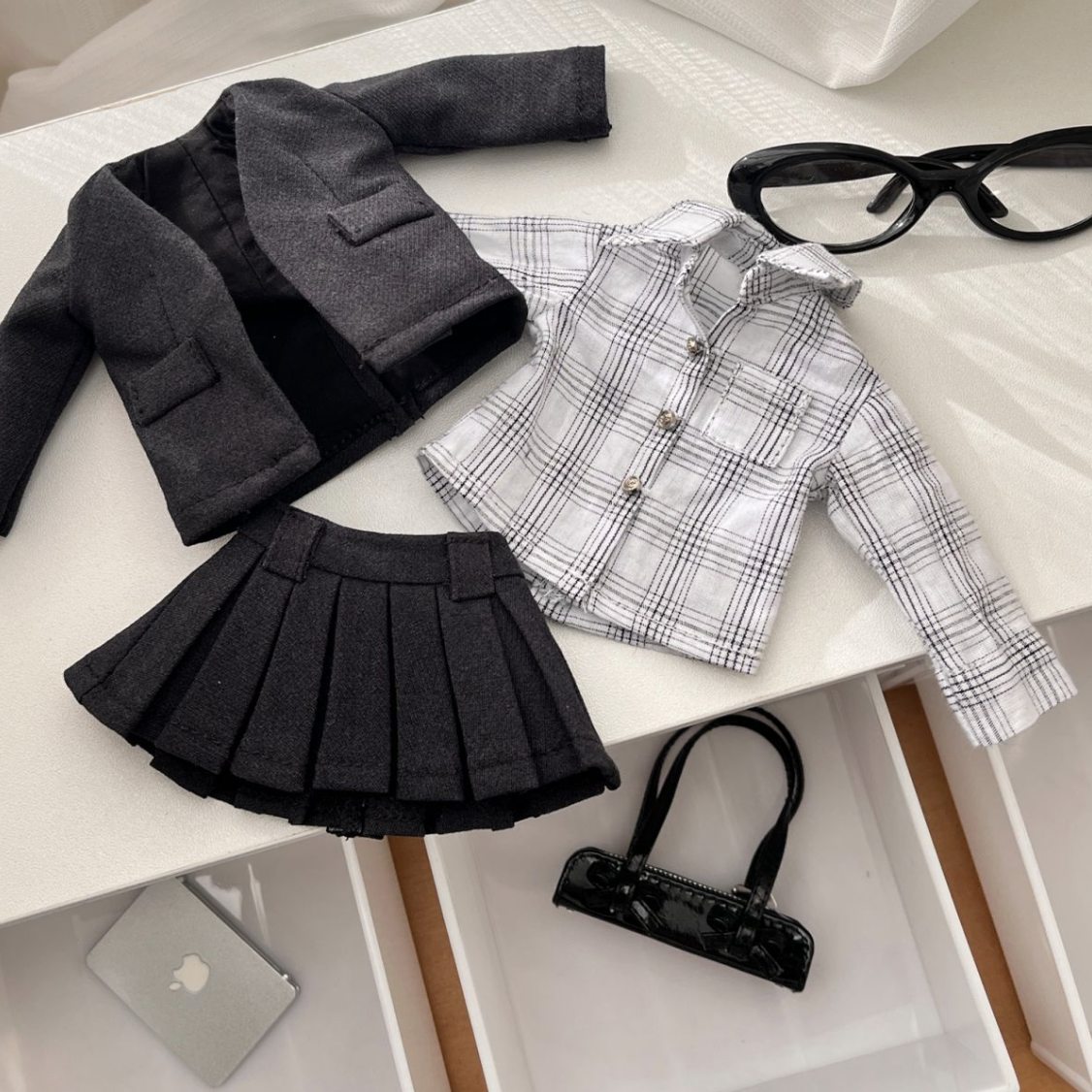 Zsiga/小布/六分BJD衬衫·原创可动人偶1/8手作娃衣衬衫纯色条纹