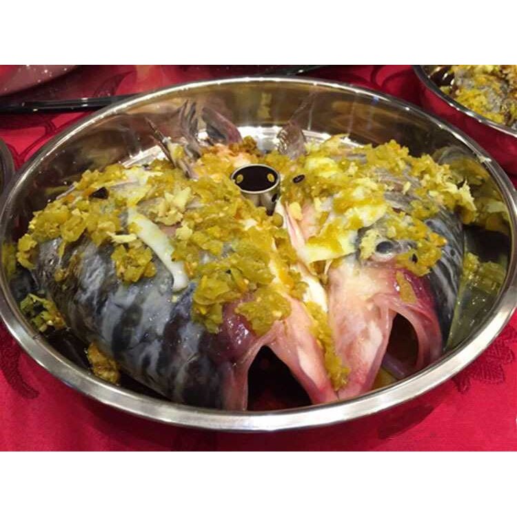 不锈钢蒸剁椒鱼头蒸汽锅桑拿锅酒店餐具商用海鲜蒸锅气锅鸡鱼