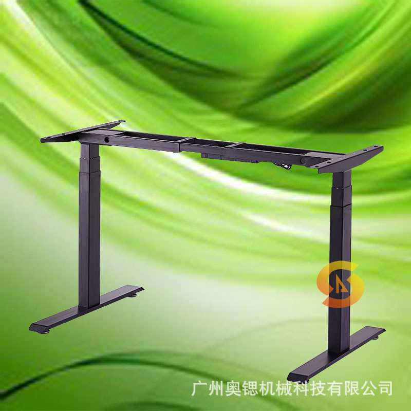 北欧电动升降三腿，东南亚洲办公桌智能2腿台气动可调节电脑桌