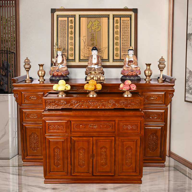 经济型新中式实木桌香案神台农村水曲柳中堂佛台供桌家用供佛.