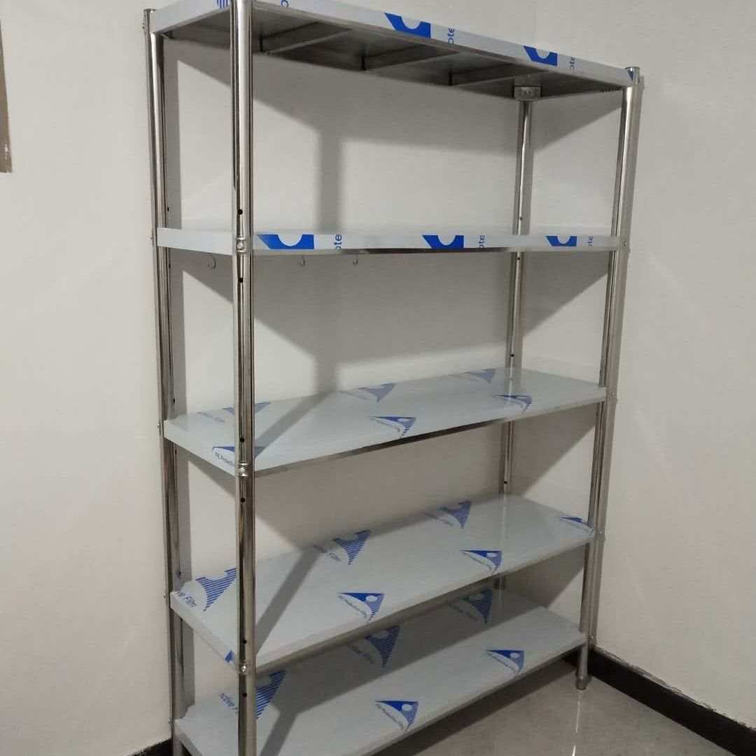加厚不锈钢厨房酒店餐厅置物架微波炉烤箱收纳架五层家用落地货架