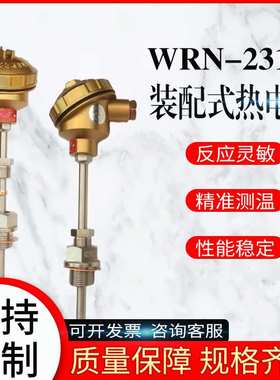 WRN-231 装配式热电偶 PT100/E/K分度号 双支装配热电偶WRN2-230
