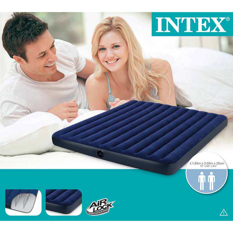 INTEX充气床垫双人特大家用加厚气垫床冲气简易折叠午休床充气床