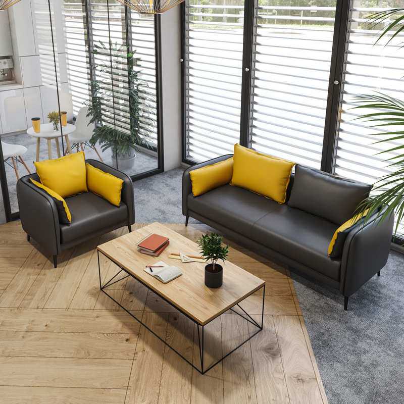 办公沙发接待室会客休息区沙发茶几组合酒店出租屋简约办公室沙发