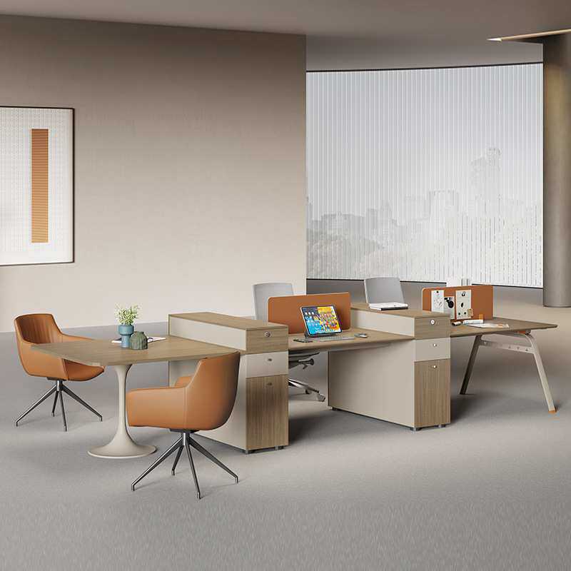 职员办公桌椅组合屏风员工位卡座单双4/6多人公司电脑财务办公桌