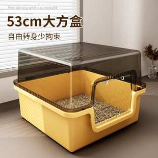 大号巨无霸尺寸全封闭溅防外缅因猫砂盆超大特大号专用猫厕所带盖