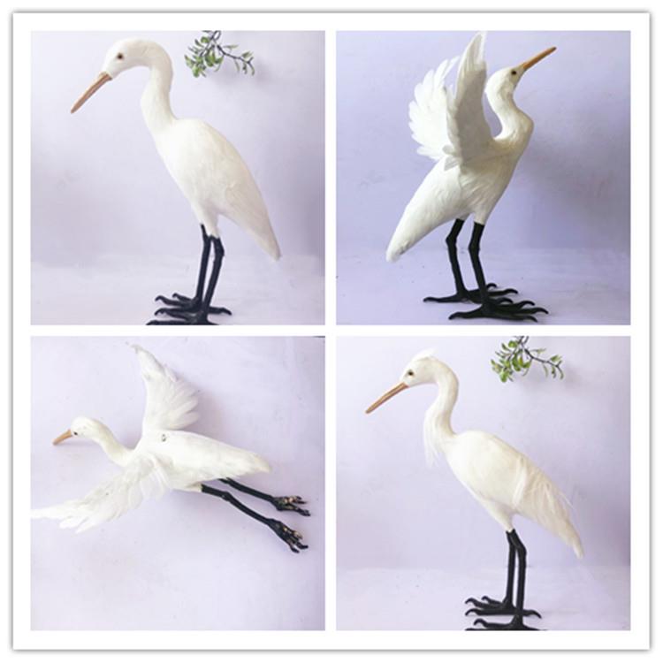 动物模型羽毛鸟白鹭丹顶鹤朱鹮济南市鸟摄影道具园林摆件