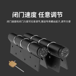 香缇半岛H型平开合页隐形折叠合页液压卧室关门阻尼90度弹簧定位