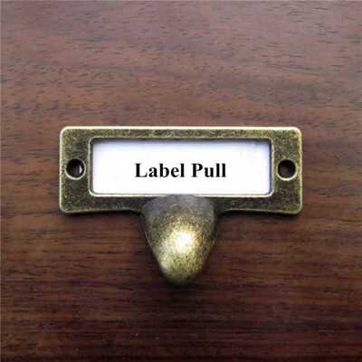 现货6pcs File a Card Hadle Cabiet Hadles Label Hd Atiqu